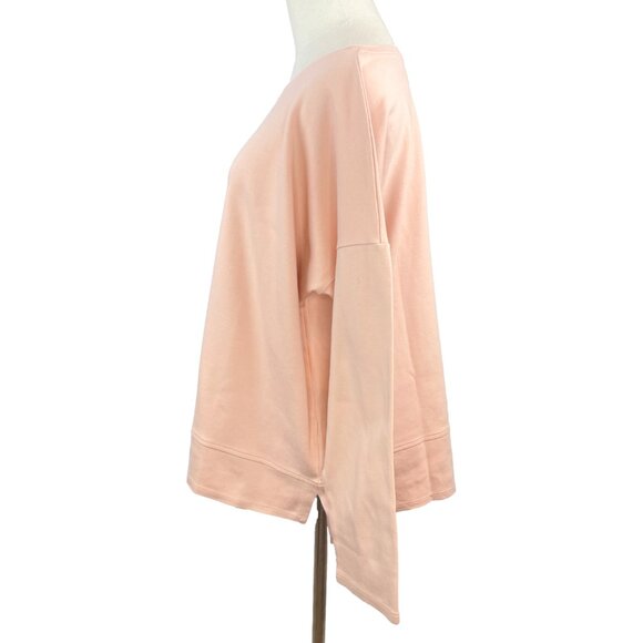 Eileen Fisher Pink Long Sleeve Organic Cotton Pullover sz L - Picture 3 of 7